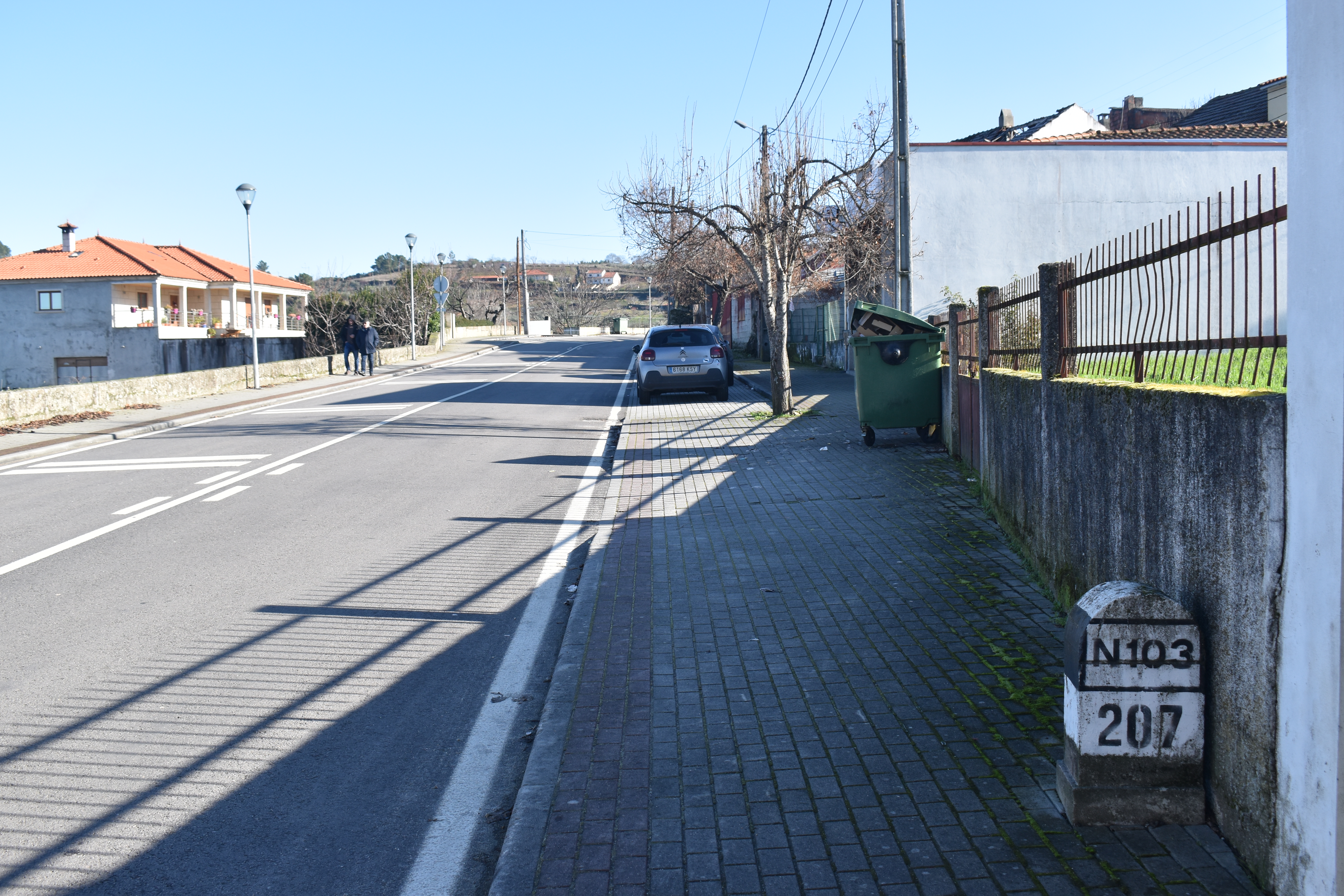 National Road 103 near kilometre 207 in the Rebordelo area, municipality of Vinhais.